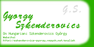 gyorgy szkenderovics business card