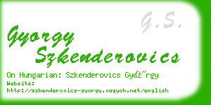 gyorgy szkenderovics business card